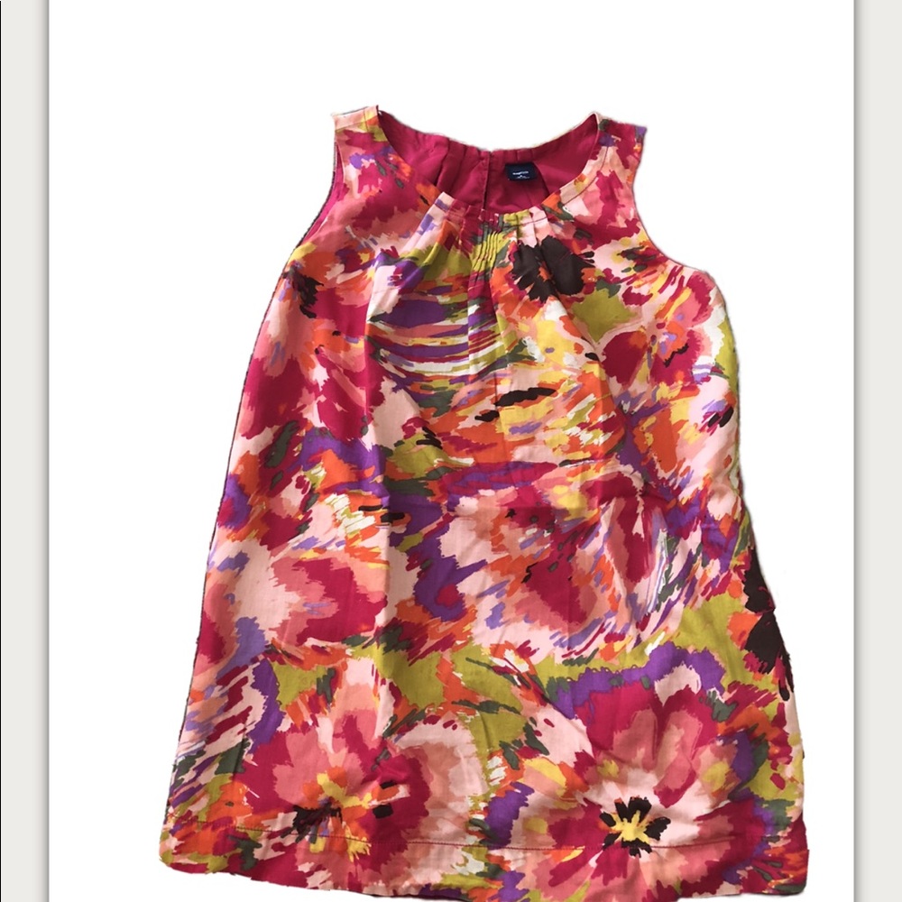 Girls GapKids sleeveless floral lined dress